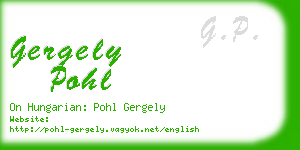 gergely pohl business card